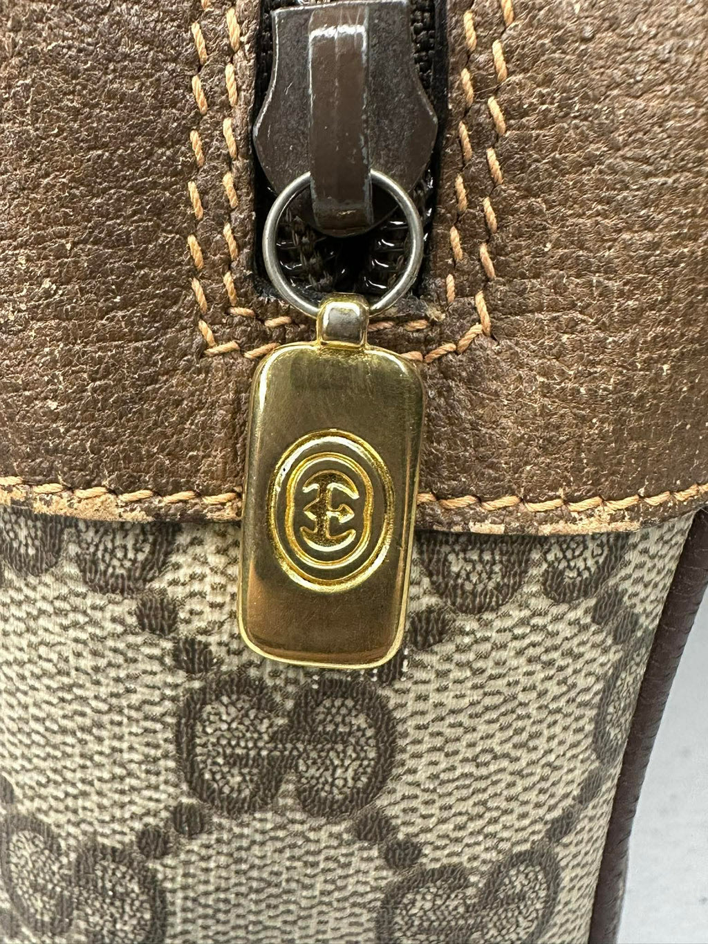 Vintage Gucci GG Monogram Cosmetic Pouch