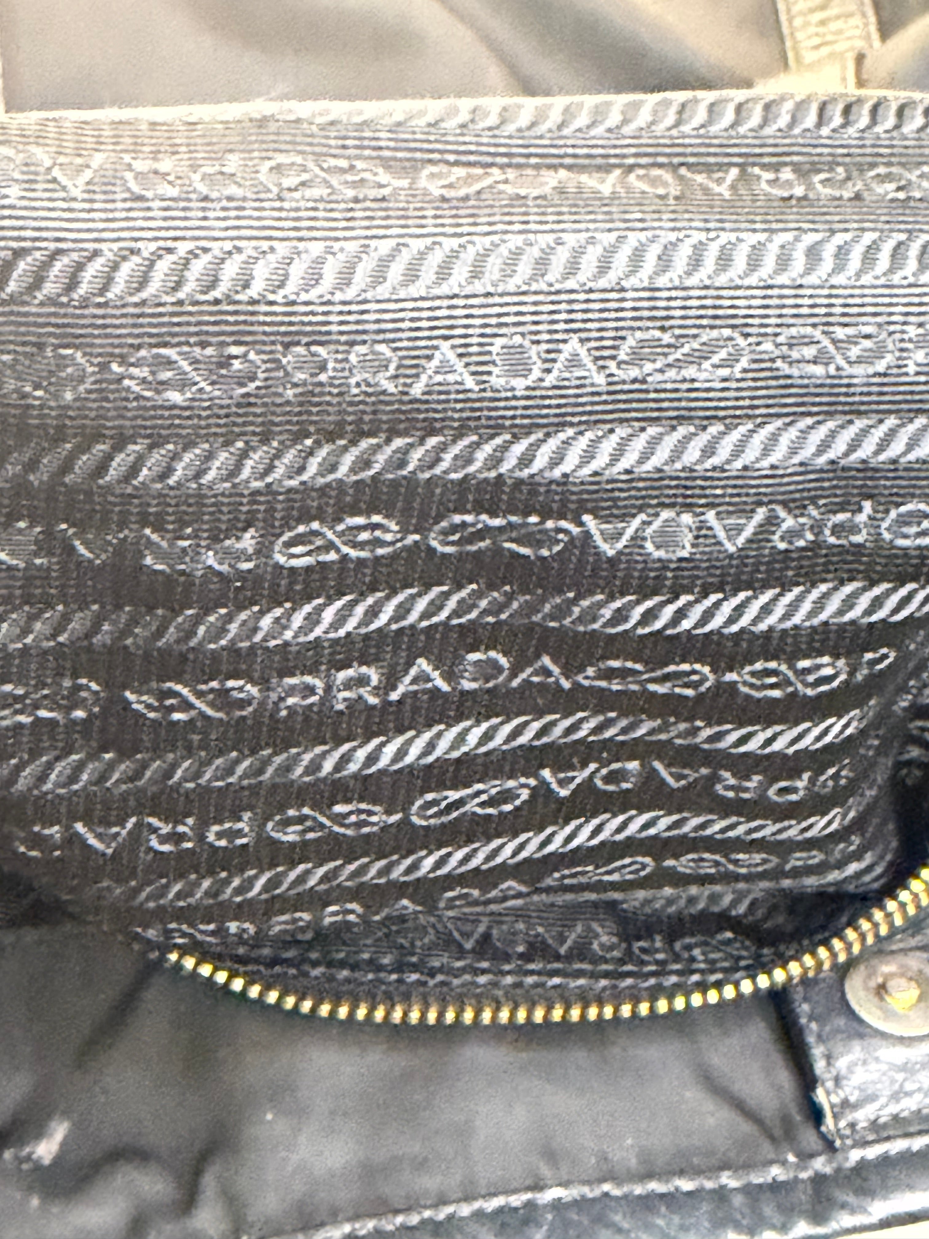 🖤 Prada Nylon Tote – Black Saffiano Trim 🖤