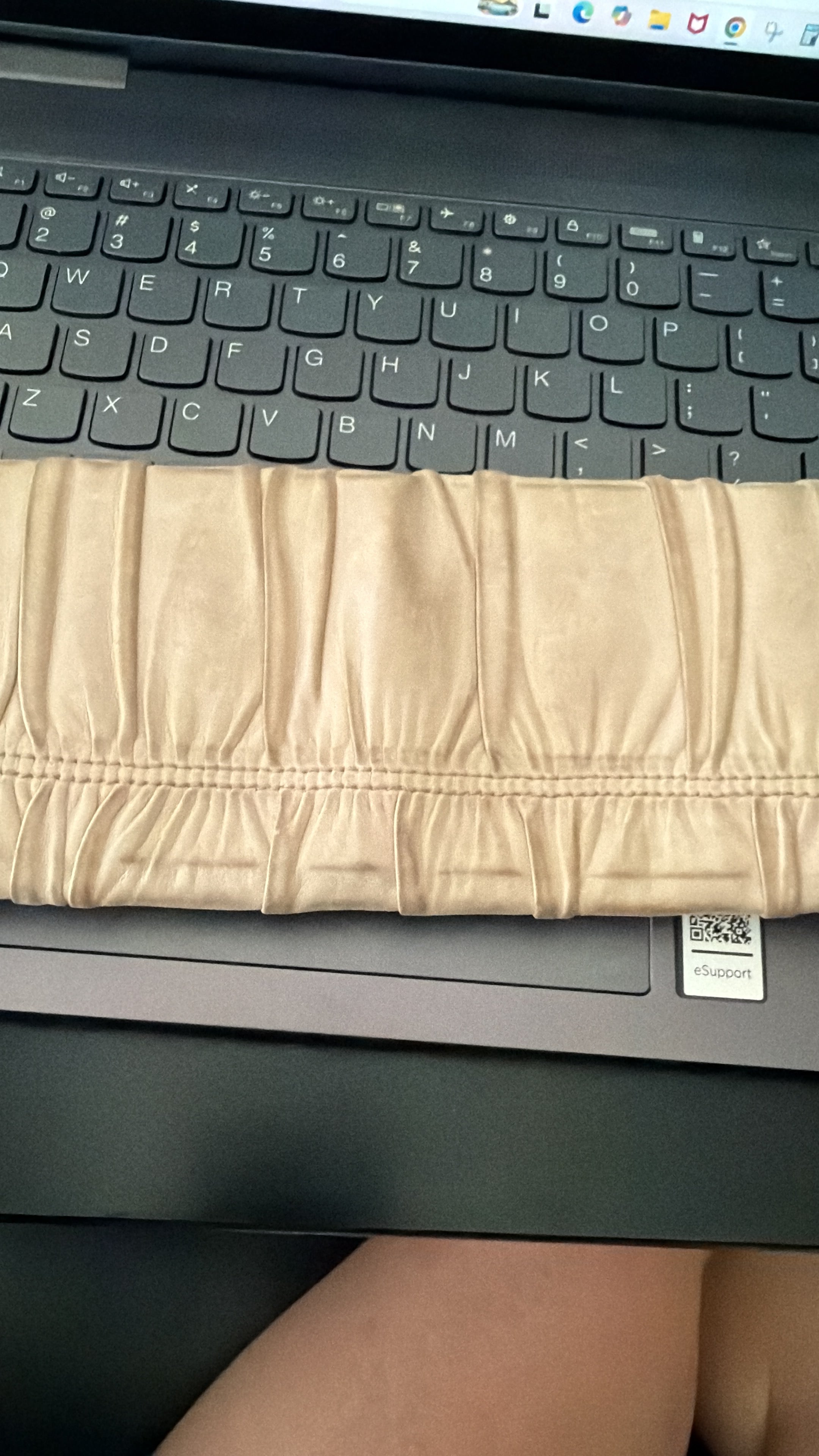 Prada Beige Ruched Leather Wallet / Clutch