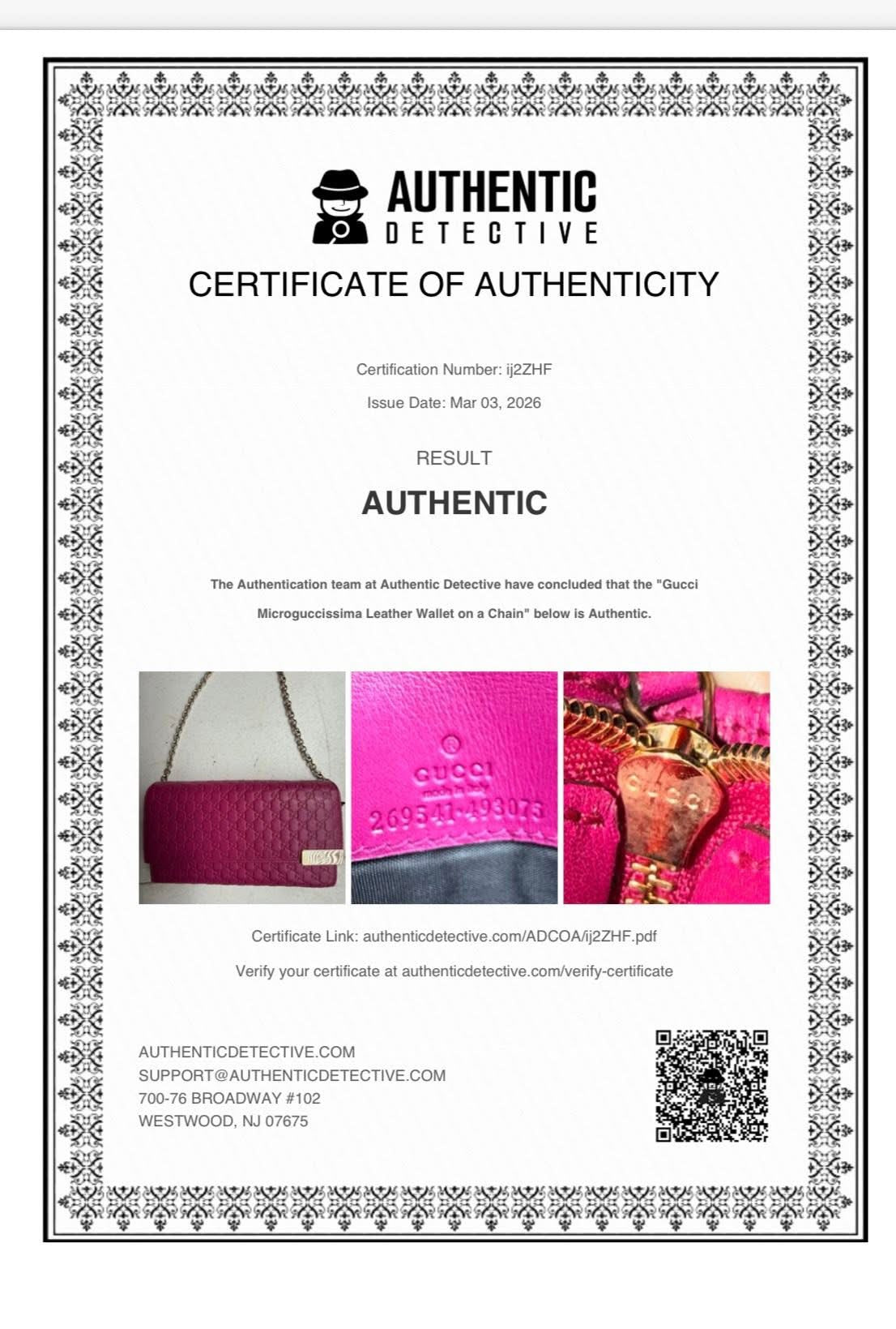 Gucci Pink Guccissima Leather Chain Clutch