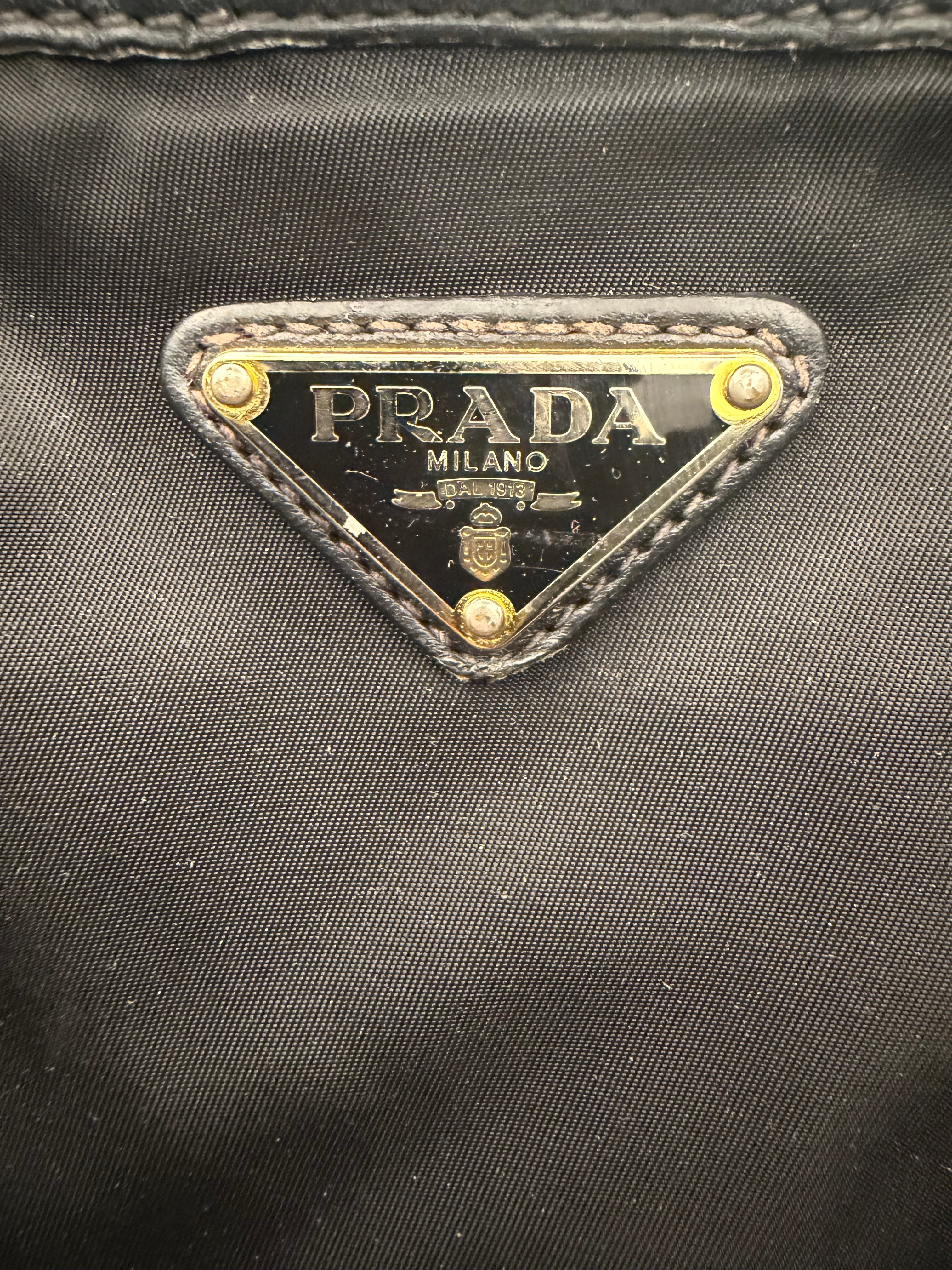 🖤 Prada Nylon Tote – Black Saffiano Trim 🖤