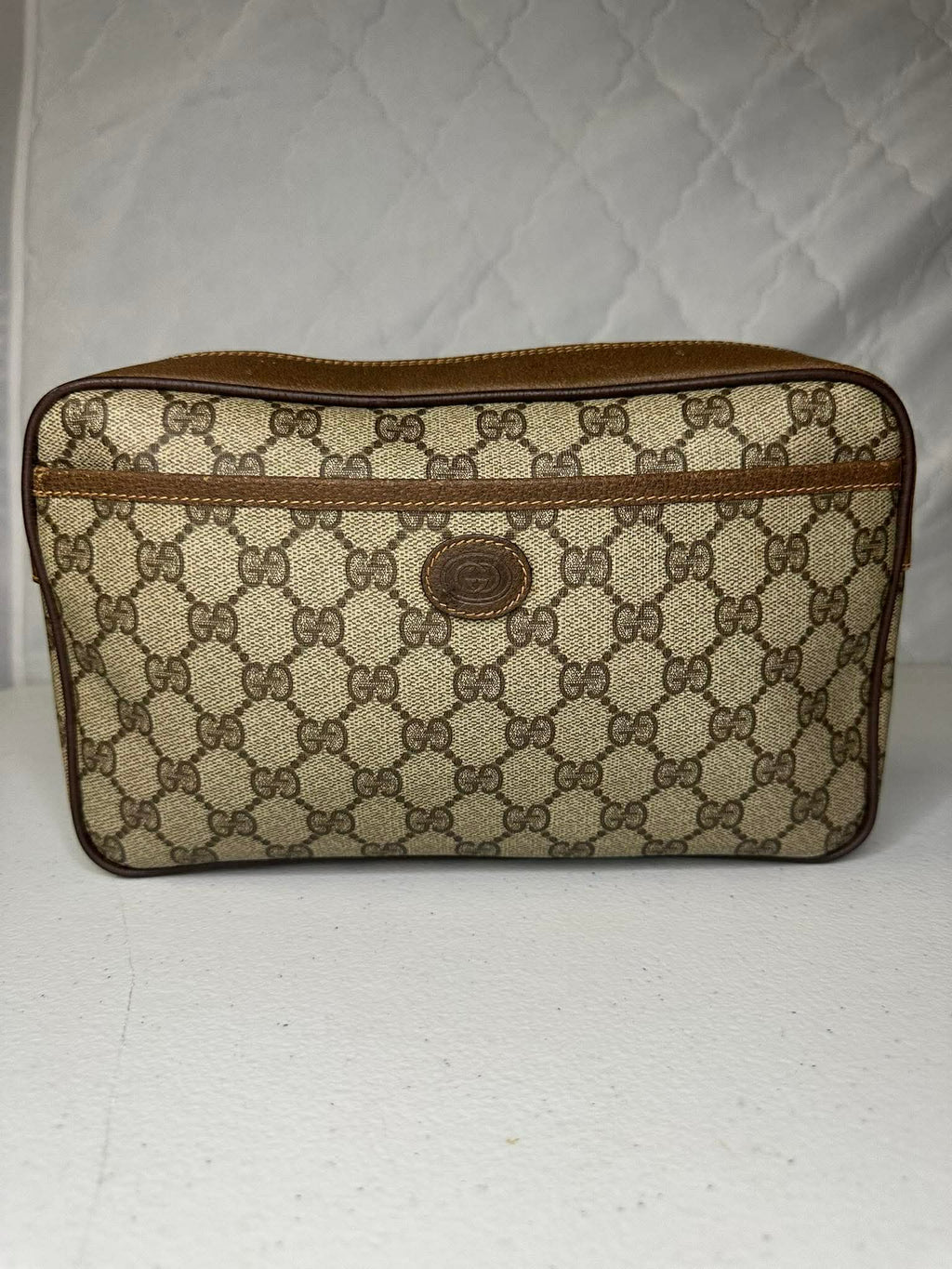 Vintage Gucci GG Monogram Cosmetic Pouch