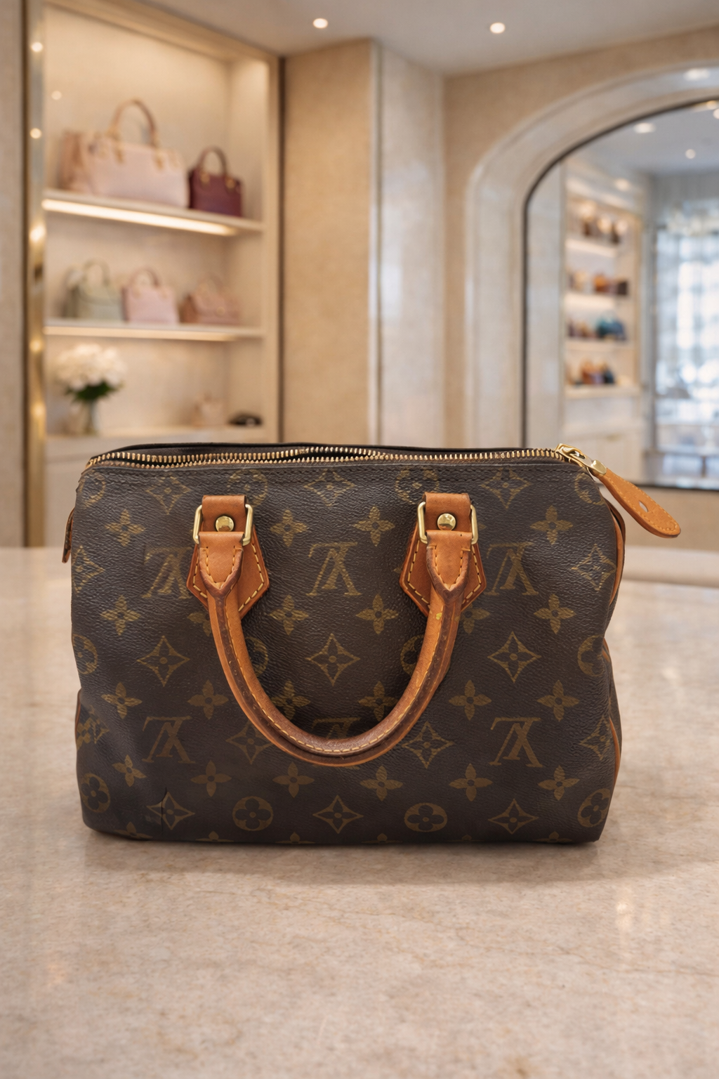 Louis Vuitton Monogram Speedy Handbag | Authentic LV Classic