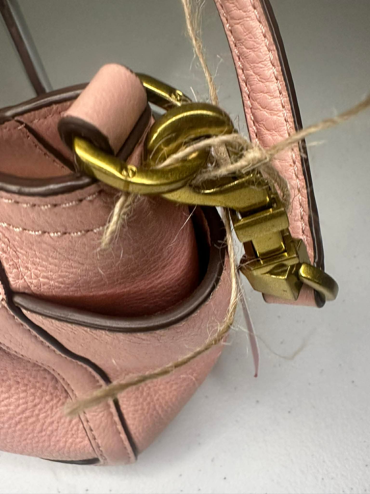 Blush Pink Tory Burch Pebbled Leather Shoulder Bag