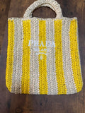 Prada Raffia Yellow Bag * Inspired