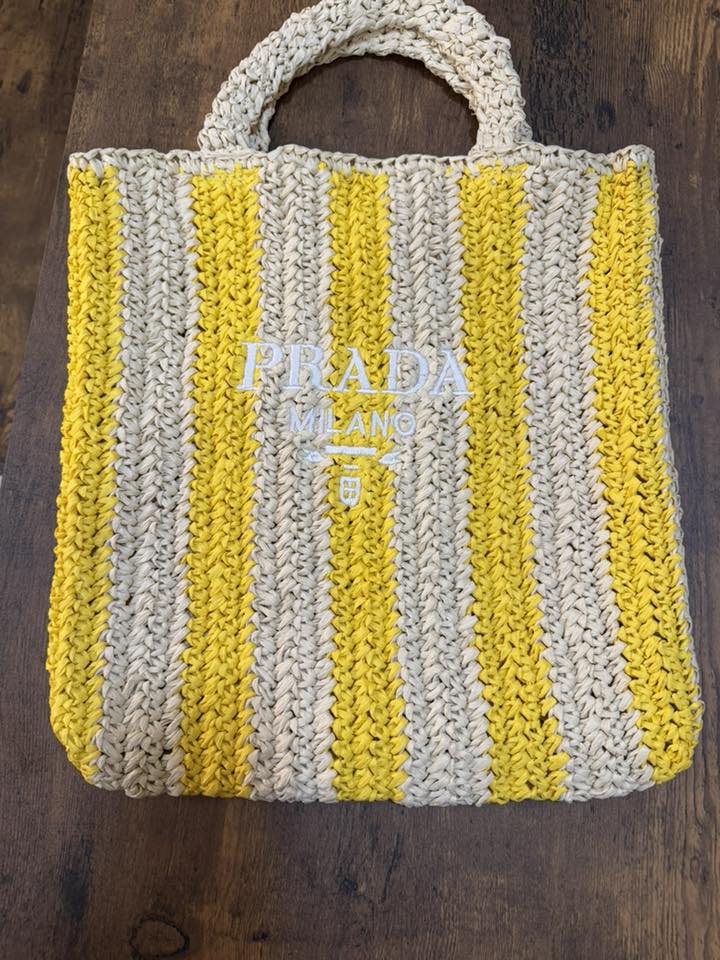 Prada Raffia Yellow Bag * Inspired